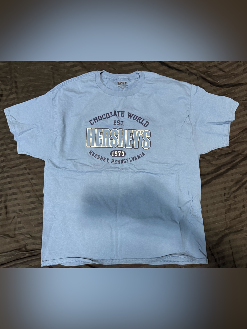 Hershey's Men's Short Sleeve Tee in Light Blue